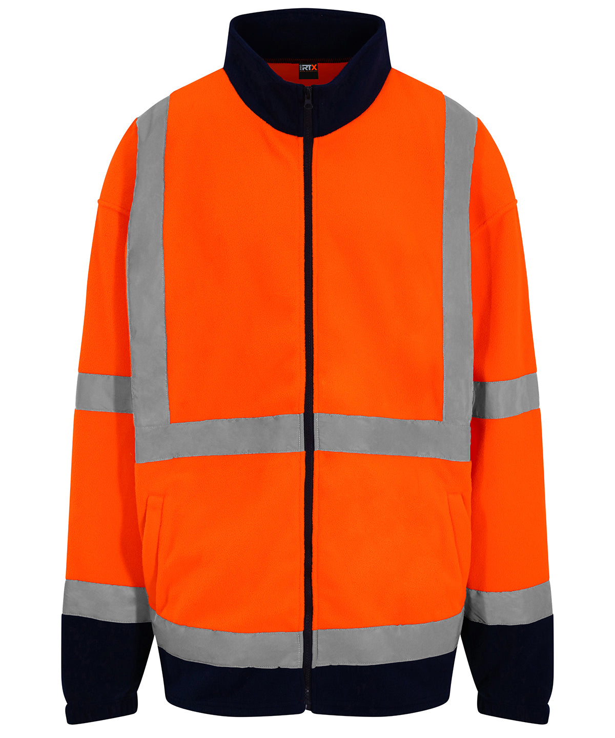 Pro RTX High Visibility High Visibility Full-zip Fleece - HV Orange/Navy