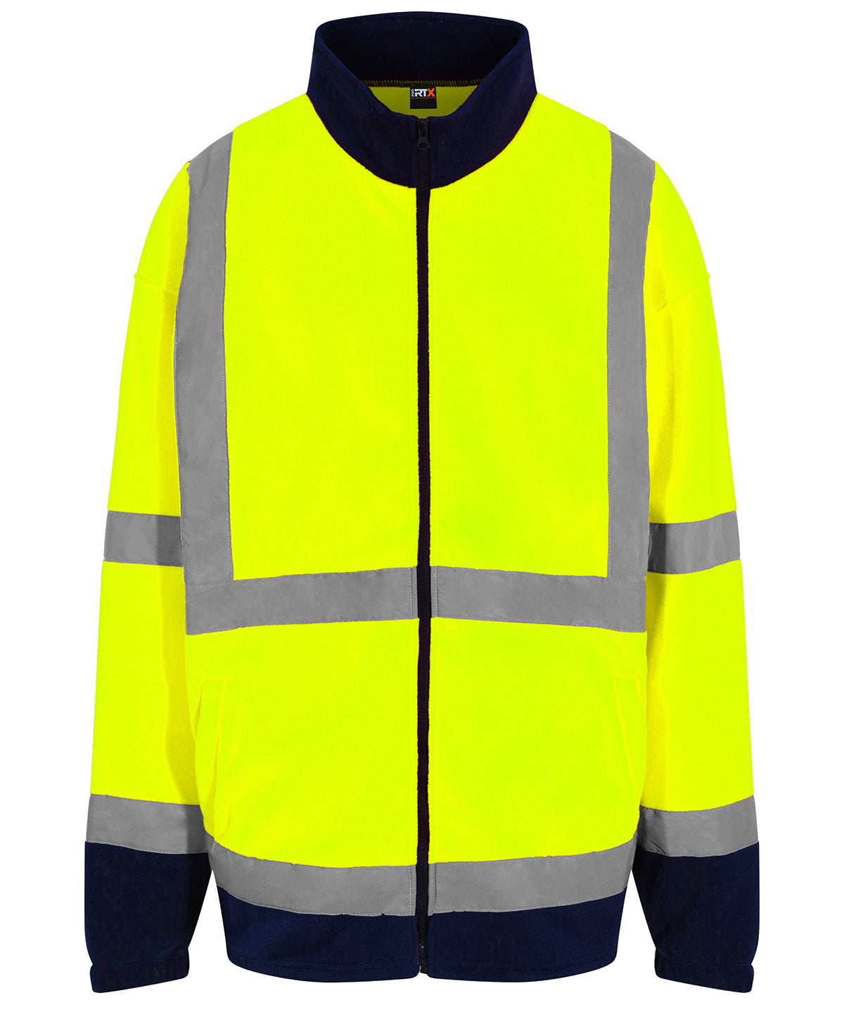 Pro RTX High Visibility High Visibility Full-zip Fleece - HV Yellow/Navy