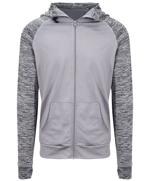 AWDis Just Cool Cool Contrast Zoodie - Grey/Grey Melange