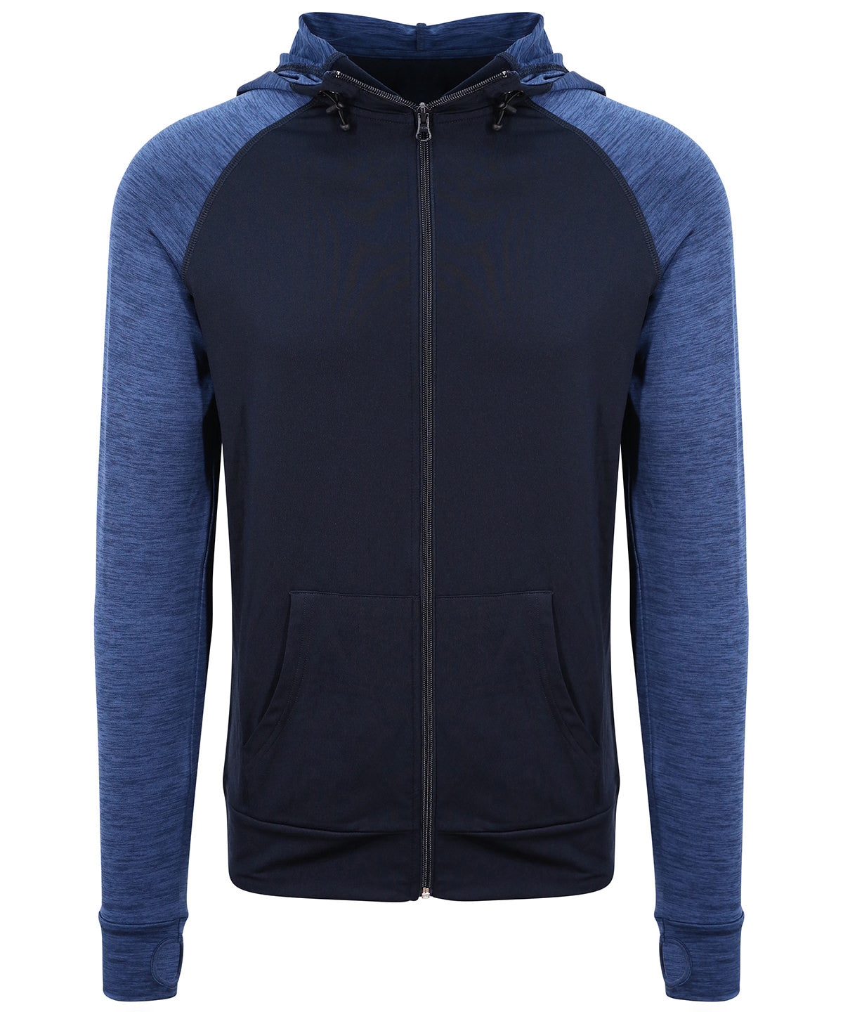 AWDis Just Cool Cool Contrast Zoodie - Navy/Navy Melange