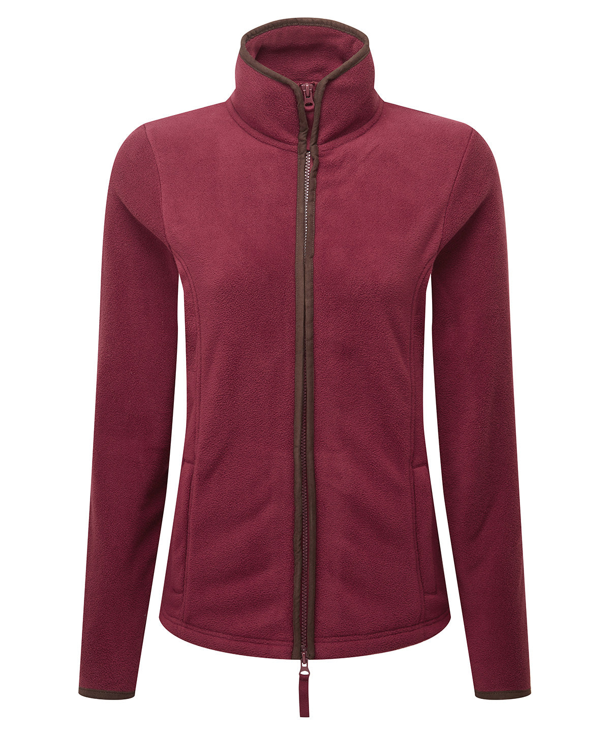 Premier Women’s Artisan Fleece Jacket - Burgundy/Brown