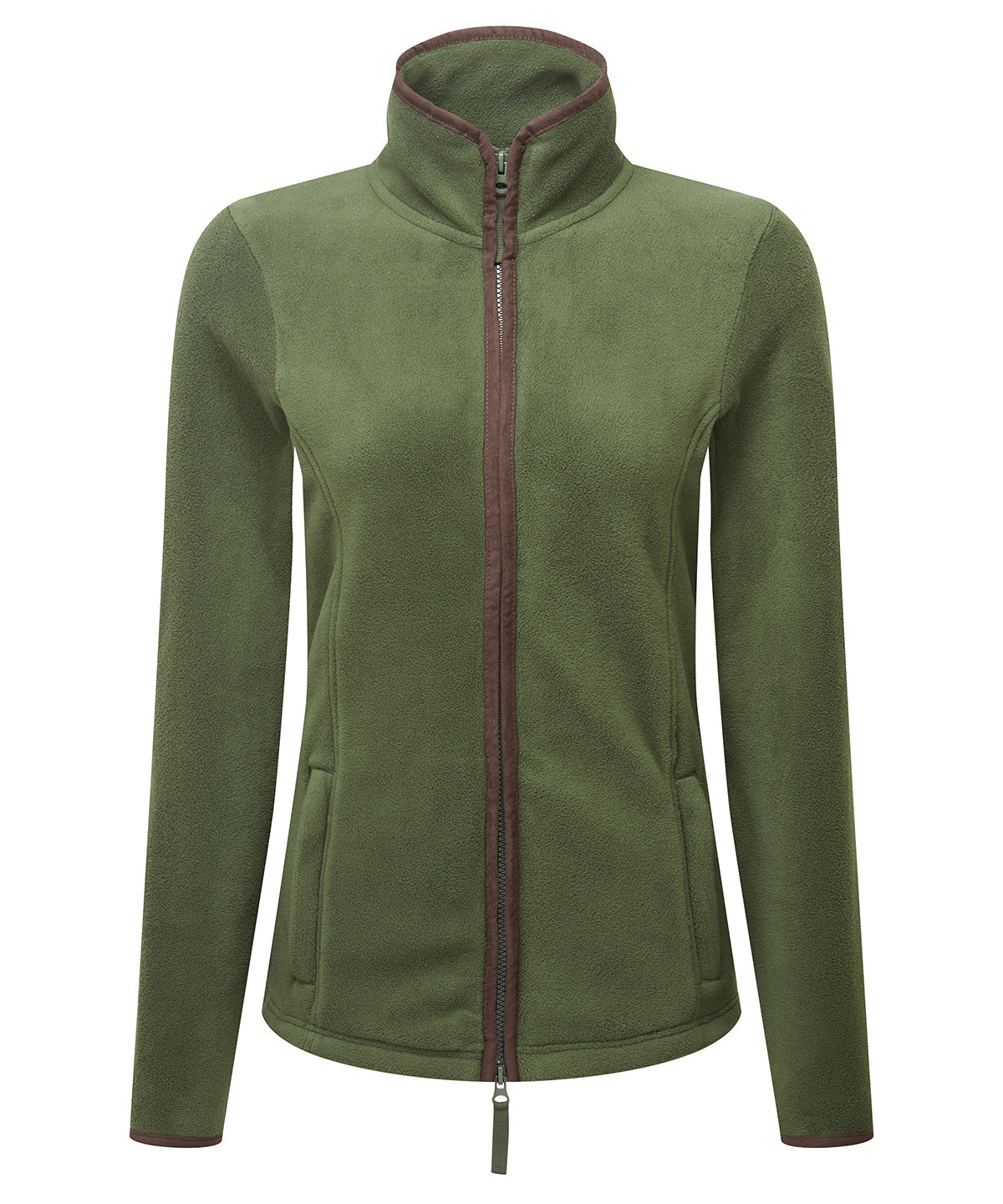 Premier Women’s Artisan Fleece Jacket - Moss Green/Brown