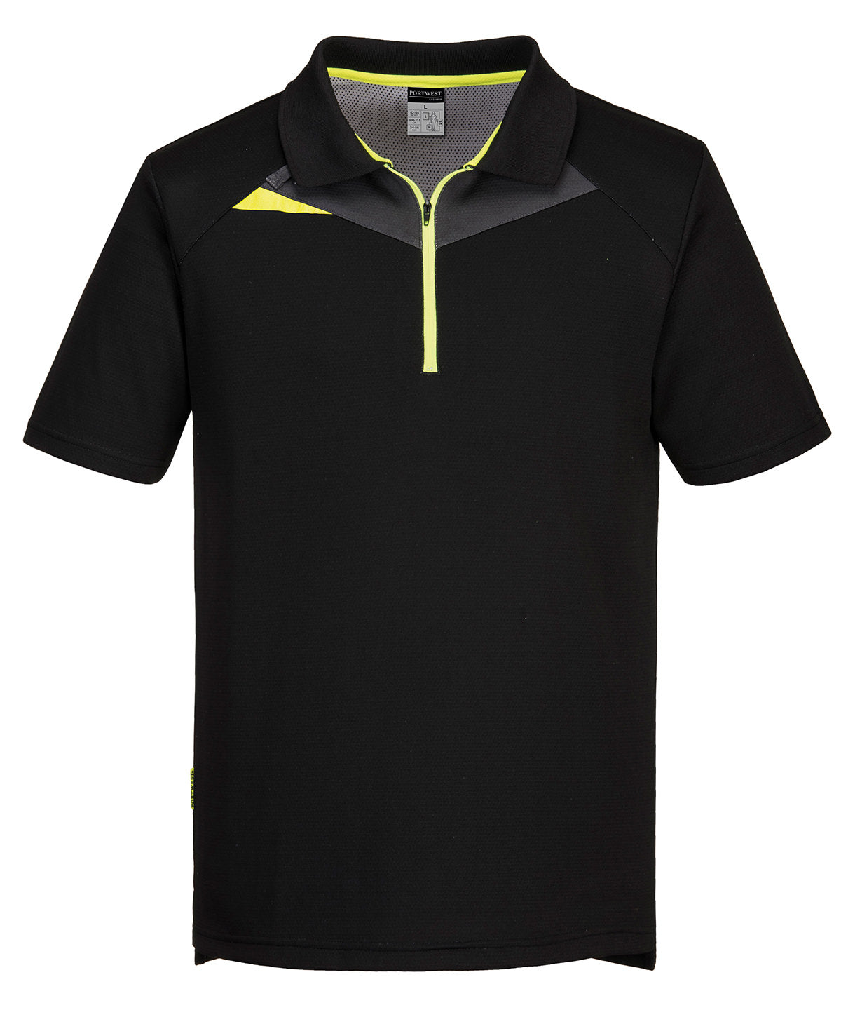 Portwest DX4 Polo Shirt (DX410) - Black/Yellow