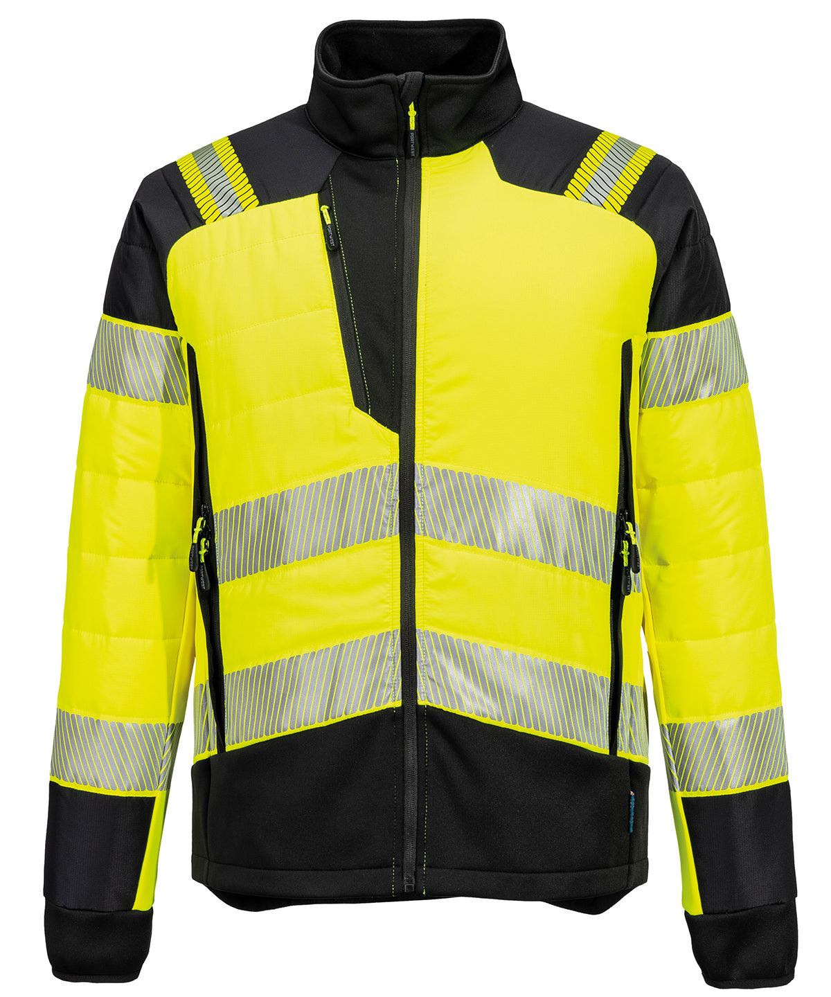 Portwest PW3 Hi-vis Hybrid Baffle Jacket (T170) - Yellow/Black