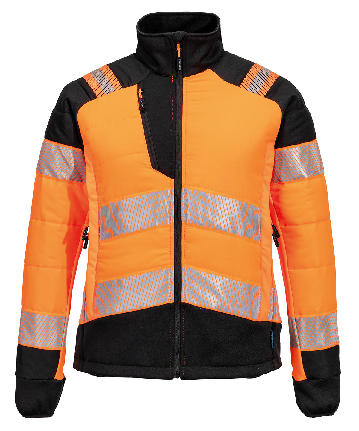 Portwest Women’s PW3 Hi-vis Hybrid Baffle Jacket (T171) - Orange/Black