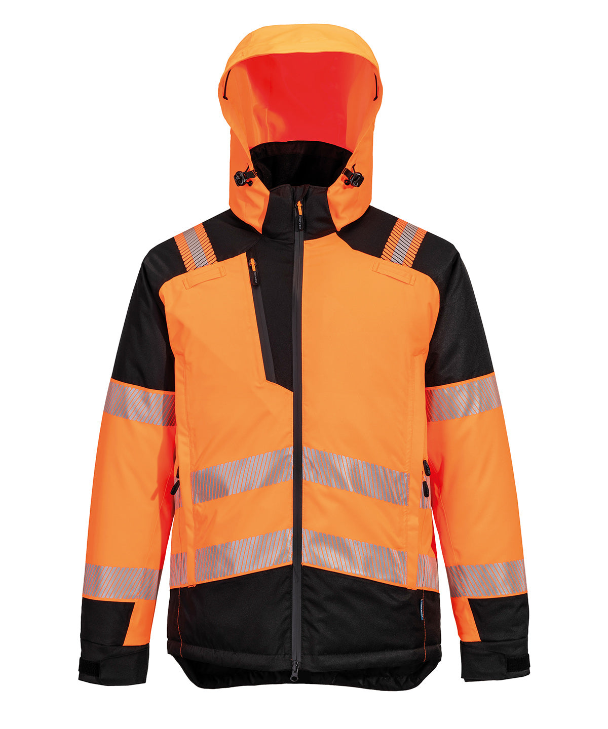 Portwest PW3 Hi-vis Winter Jacket (T160) - Orange/Black