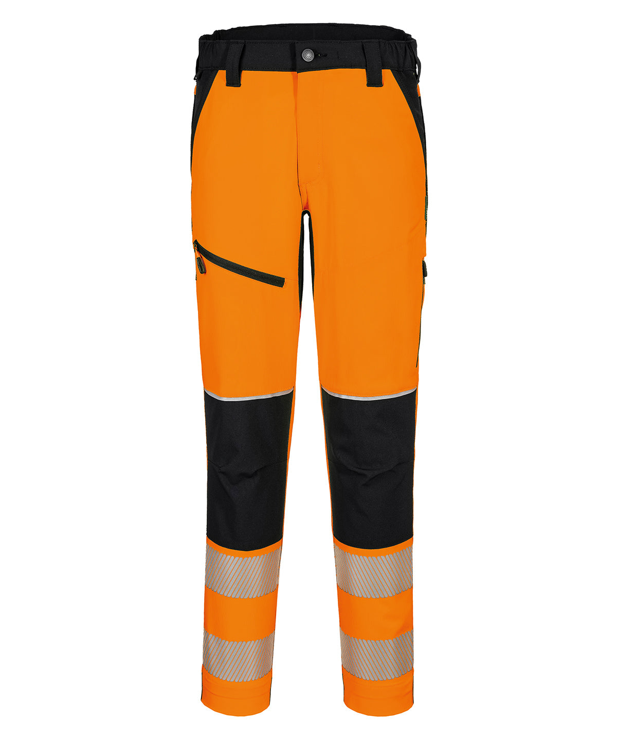Portwest PW3 Hi-vis Stretch Trousers (T140) - Orange/Black