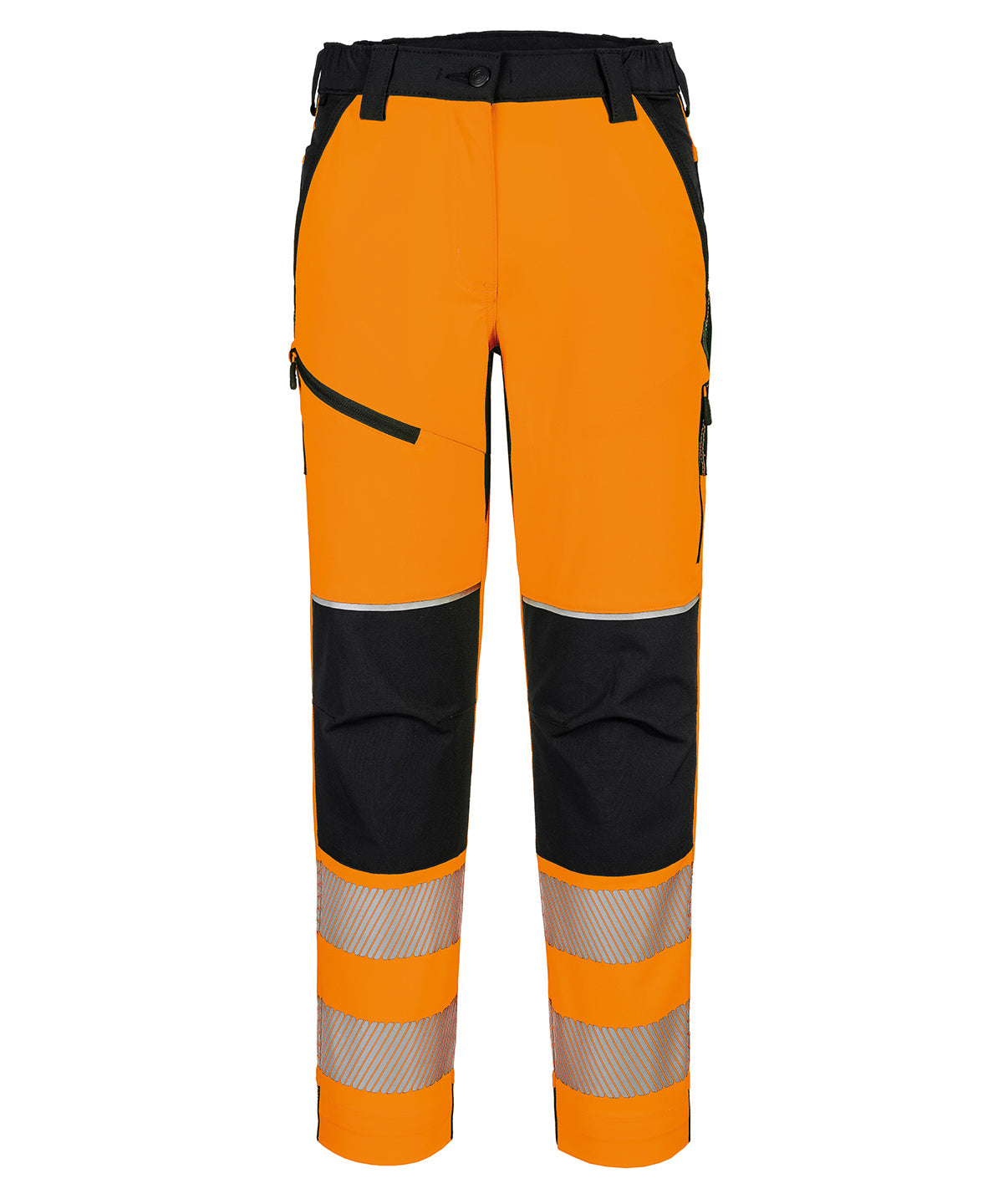 Portwest Women’s PW3 Hi-vis Stretch Trousers (T141) - Orange/Black