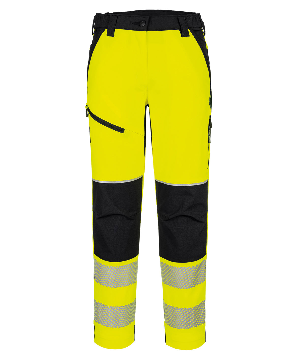 Portwest Women’s PW3 Hi-vis Stretch Trousers (T141) - Yellow/Black