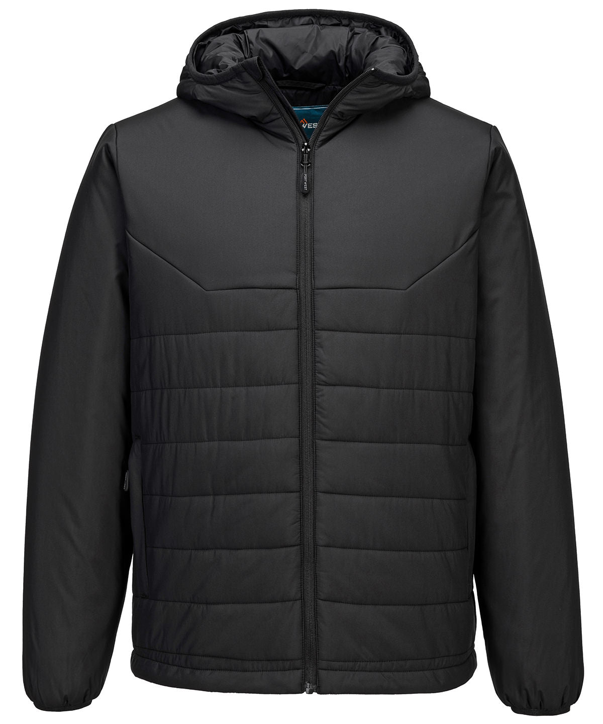 Portwest Professional Hooded Insulated Baffle Jacket (S608) - Black