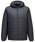 Portwest Professional Hooded Insulated Baffle Jacket (S608) - Grey