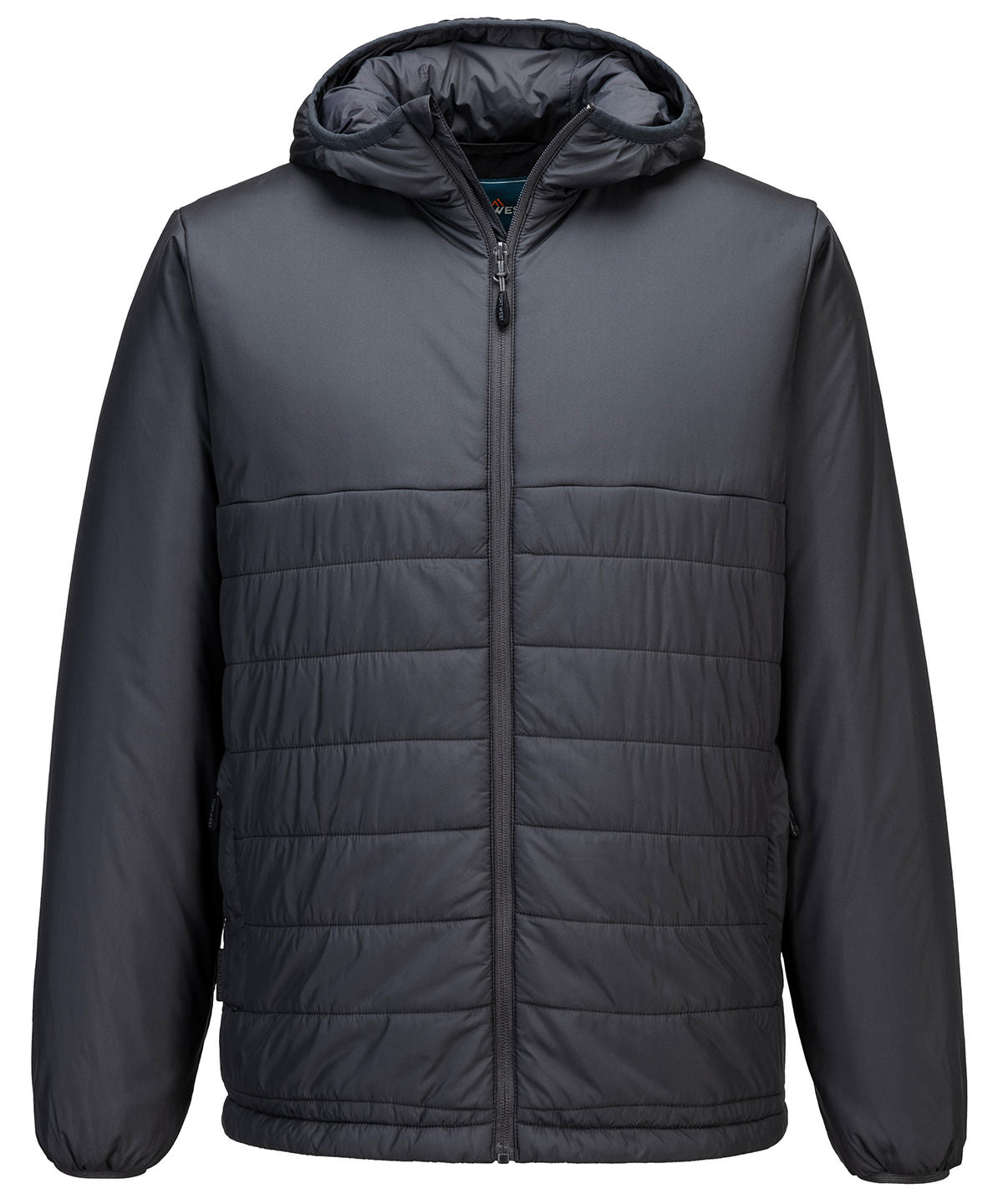 Portwest Professional Hooded Insulated Baffle Jacket (S608) - Grey