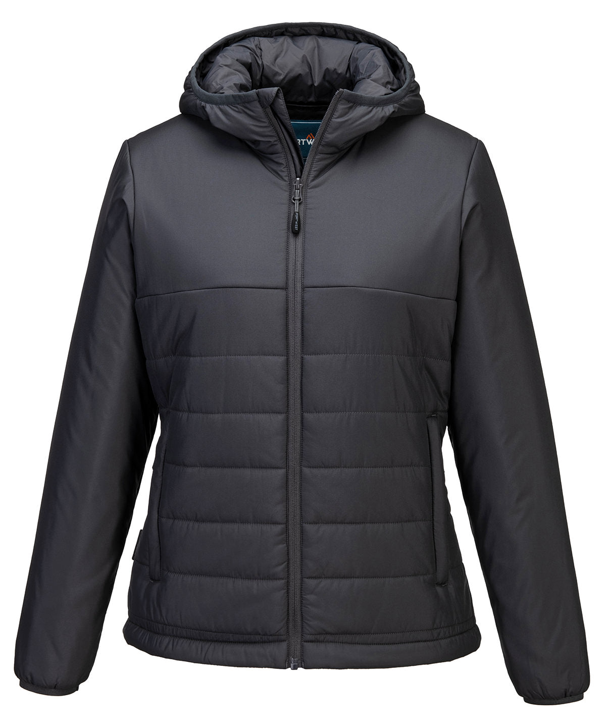 Portwest Women’s Professional Hooded Insulated Baffle Jacket (S613) - Grey