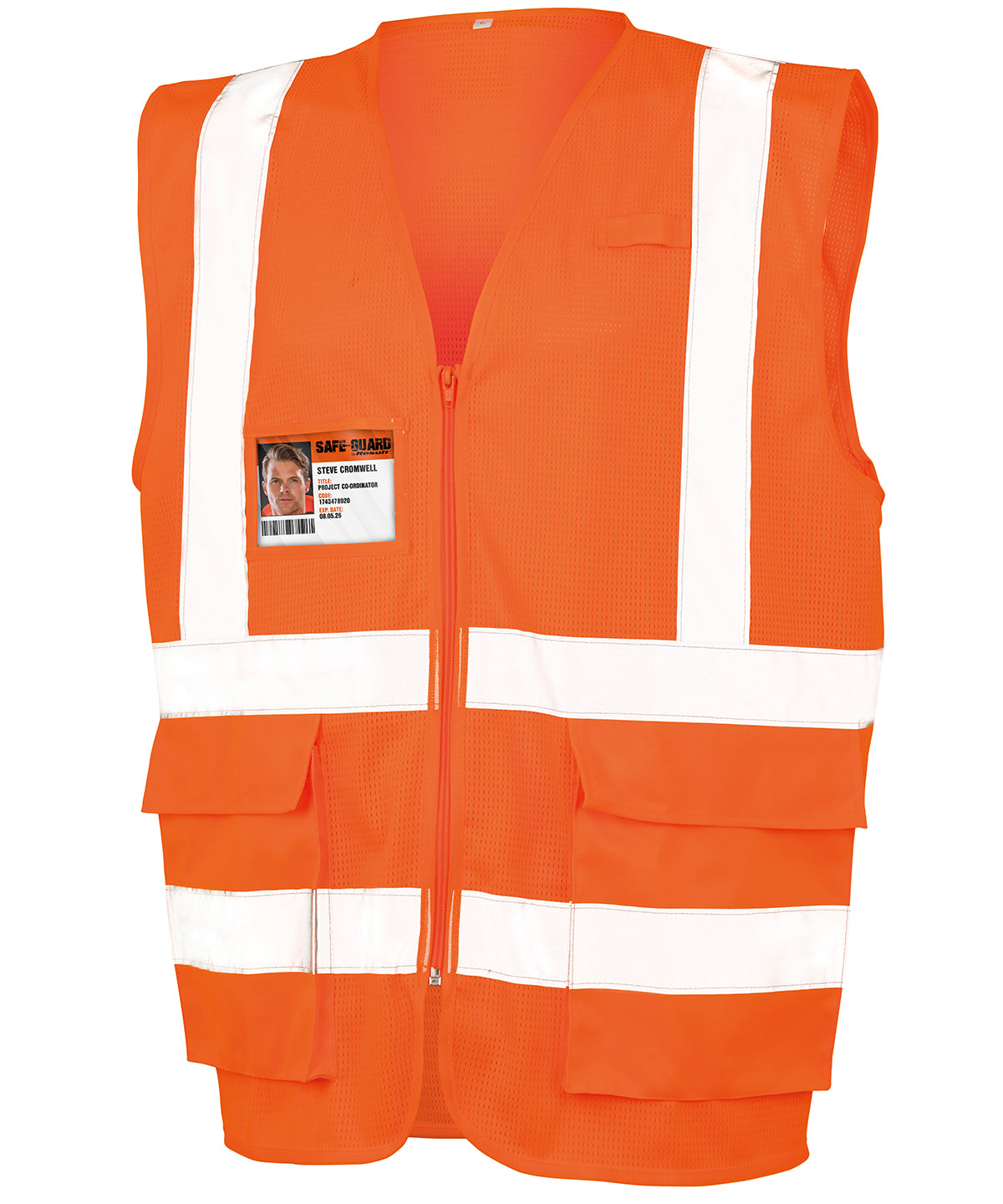Result Safeguard Executive Cool Mesh Safety Vest - Fluorescent Orange
