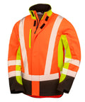 Result Recycled Recycled 3-layer Printable 3-tone Safety Softshell - Fluorescent Yellow/Fluorescent Orange/Black