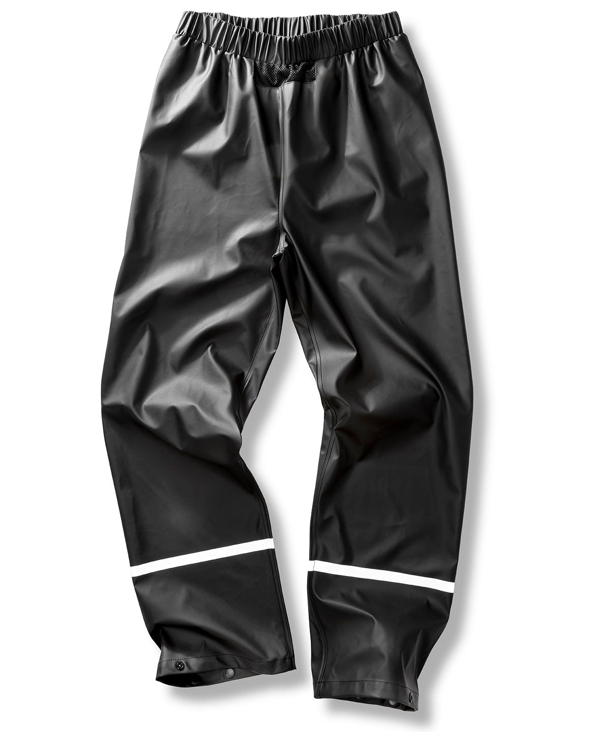 Result Recycled Prism PU Waterproof Trousers With Reflective Bands And Recycled Backing - Black