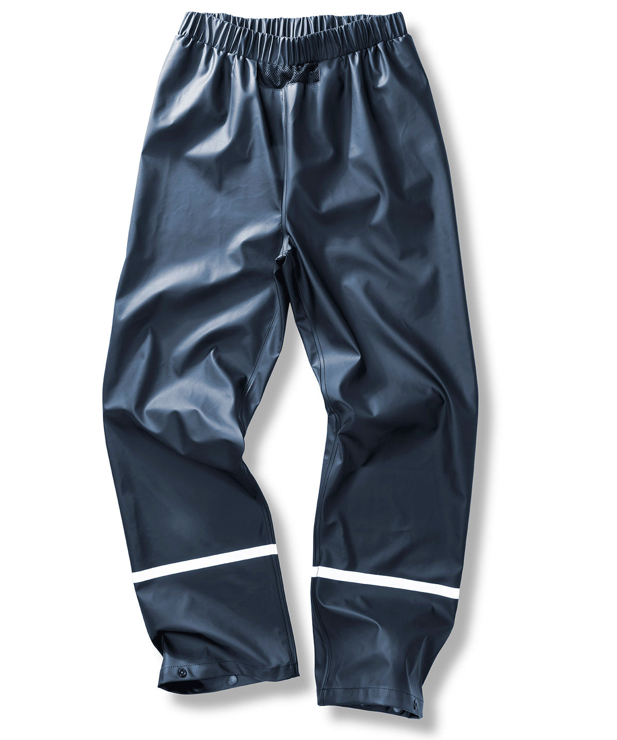 Result Recycled Prism PU Waterproof Trousers With Reflective Bands And Recycled Backing - Navy