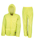 Result Waterproof Jacket And Trouser Set - Neon Yellow