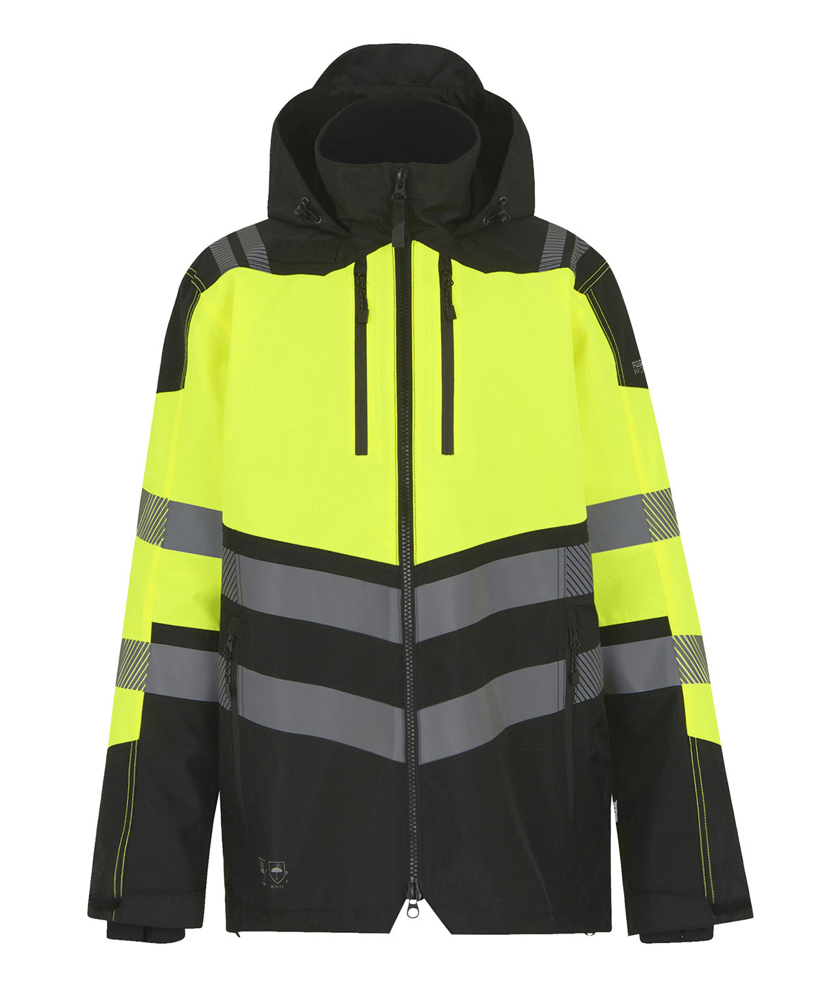 Regatta High Visibility Hi-Vis X-Pro Waterproof Shell Jacket (Class 2) - Black/Yellow