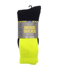 Ribbon Men’s 3-pack Work Socks (recycled Cotton) - Black/Hi Vis