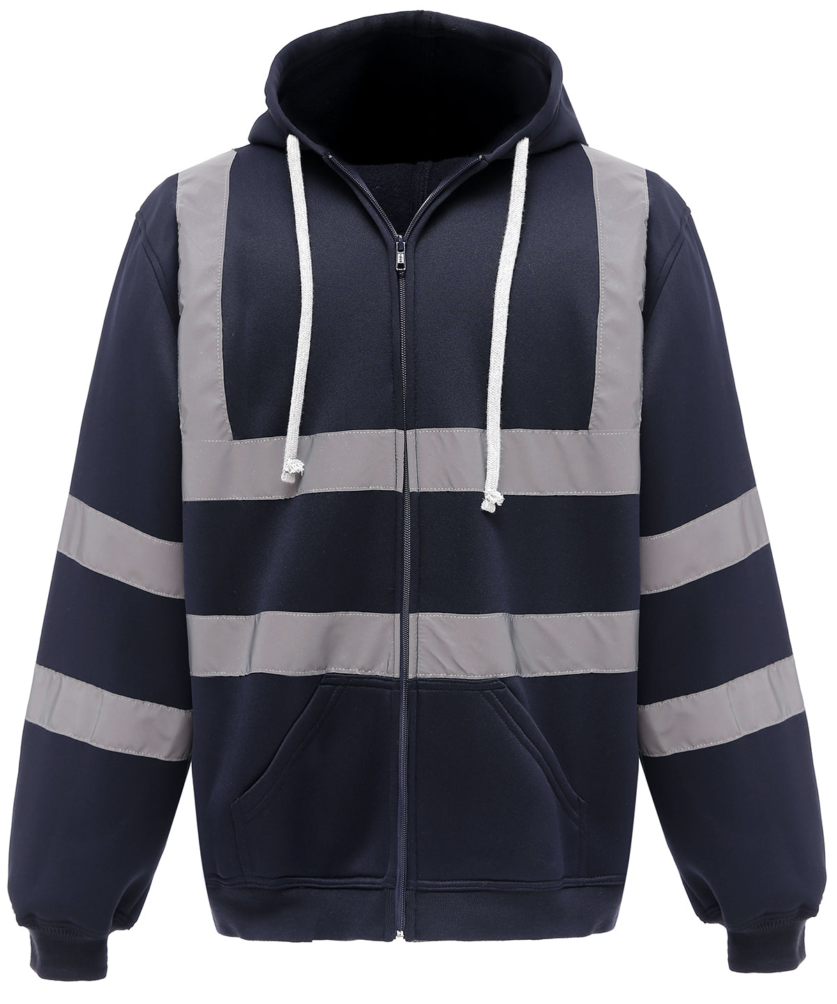 Yoko Hi-vis Zip Hoodie (HVK07) - Navy