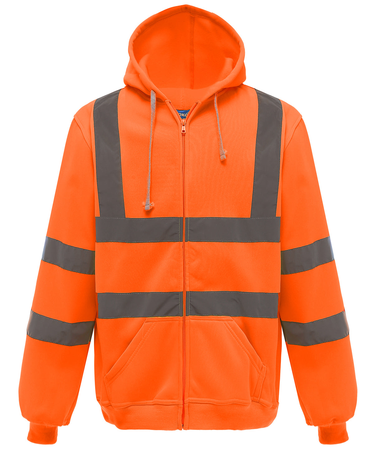 Yoko Hi-vis Zip Hoodie (HVK07) - Orange