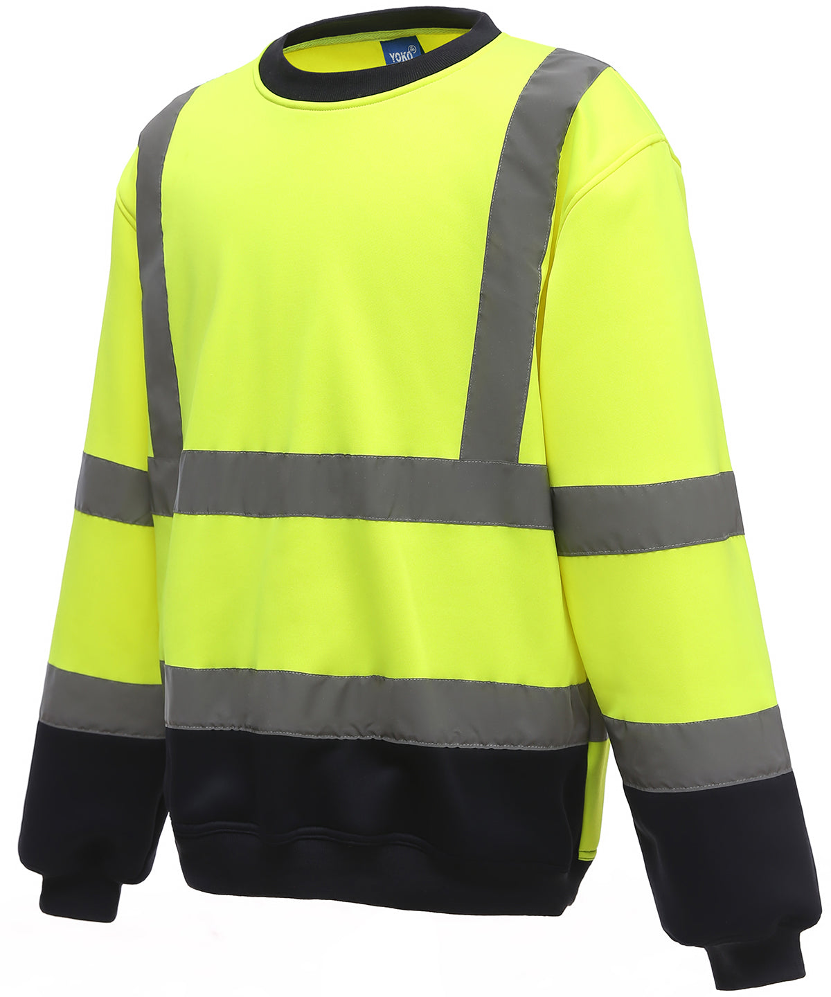 Yoko Hi-vis Sweatshirt (HVJ510) - Yellow/Navy