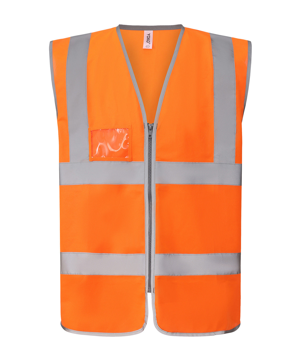 Yoko Hi-vis Zip ID Reflective Border Waistcoat (HVW103) - Hi-vis Orange