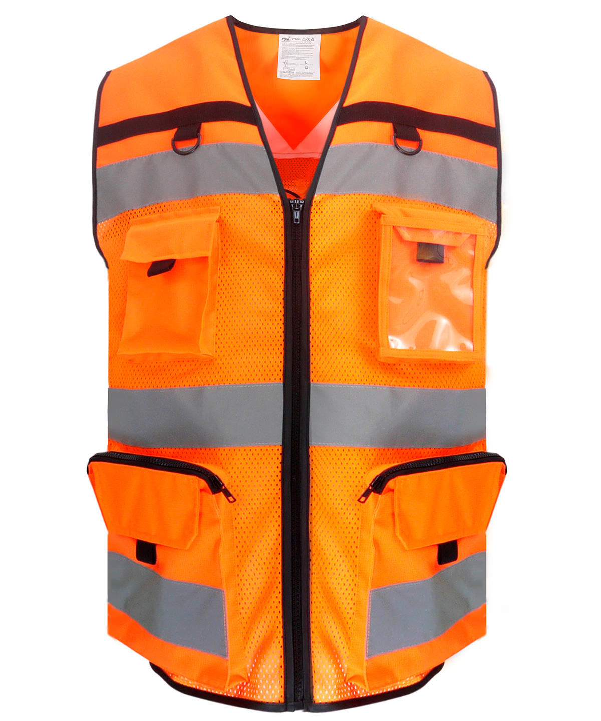 Yoko Hi-vis Ripstop Tool Vest (HVW108) - Hi-vis Orange Mesh