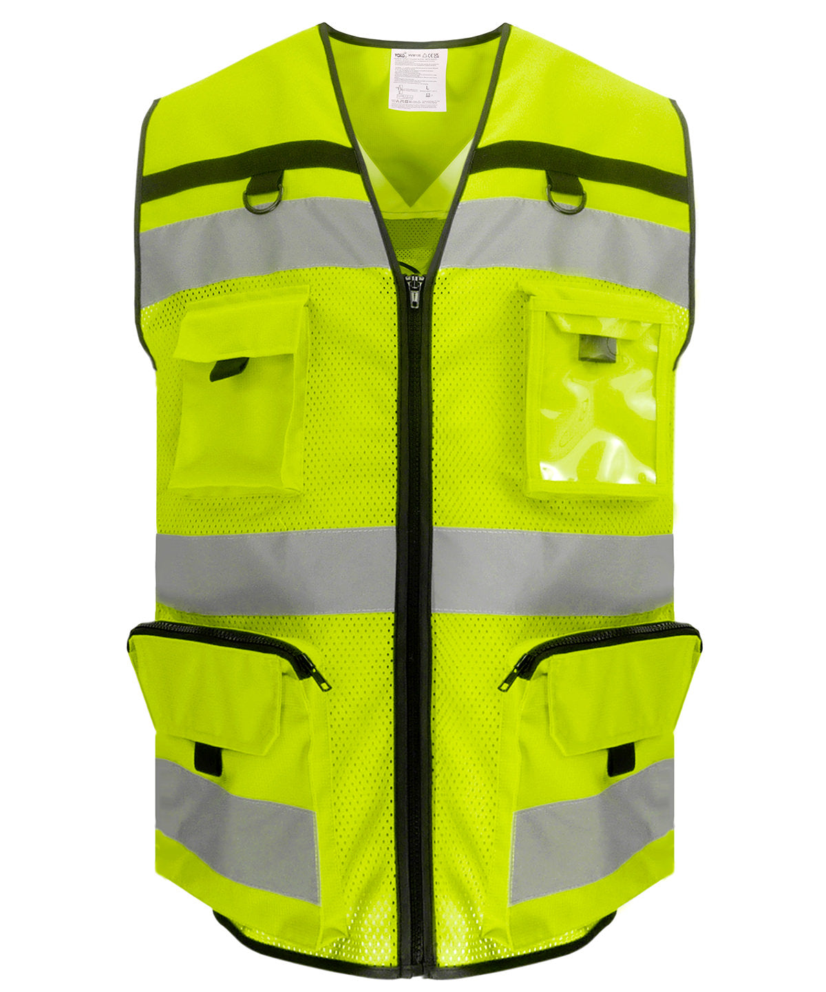 Yoko Hi-vis Ripstop Tool Vest (HVW108) - Hi-vis Yellow Mesh